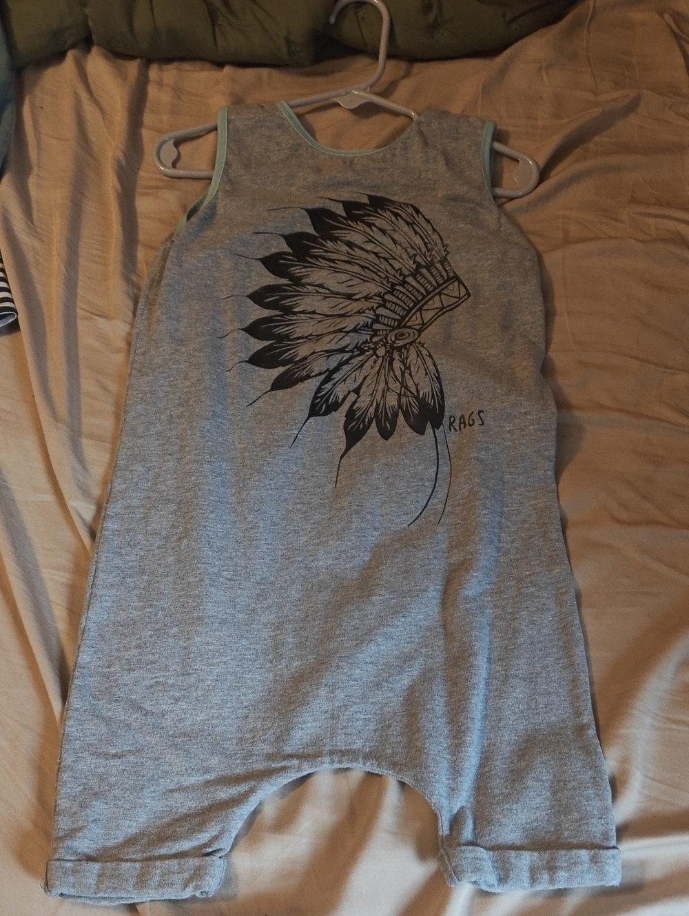 3/4 T Rags Short Sleeve And Shorts Romper.